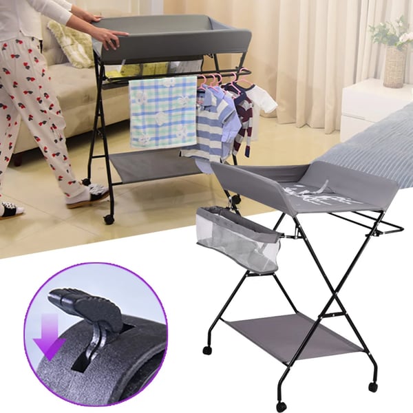 Bærbar Babyskiftemåtte, Sammenklappeligt Design, Robust Konstruktion