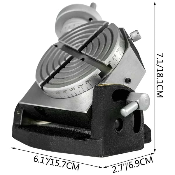Rotary Tabel, 4" Diameter, Præcisionsarbejdspositionering, Holdbart HT200 Materiale