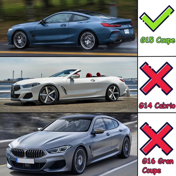Bagagerums Spoiler, Passer til Luxury 8 Series Coupe, Aerodynamisk Design,Glansende Sort