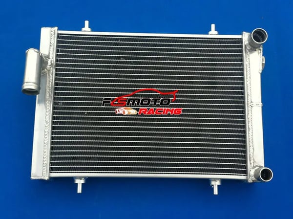 Aluminium Radiator, Kerne Dimensioner 384mm x 298mm x 40mm, Samlede Dimensioner 12-3/4" x 18" x 2-1/2", Øvre Indløb Størrelse 25mm