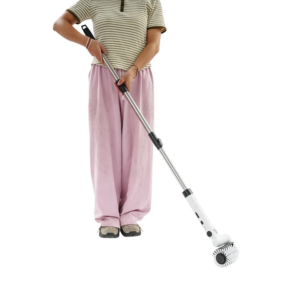 Elektrisk Rengøringsbørste, Multi-overflade Vedhæftninger, Ergonomisk Design,HVID