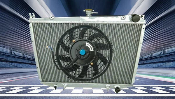 Radiator og ventilator samling, aluminium materiale, passer til L4 og V6 motorer, forbedret køleeffektivitet, kompatibel med flere modeller