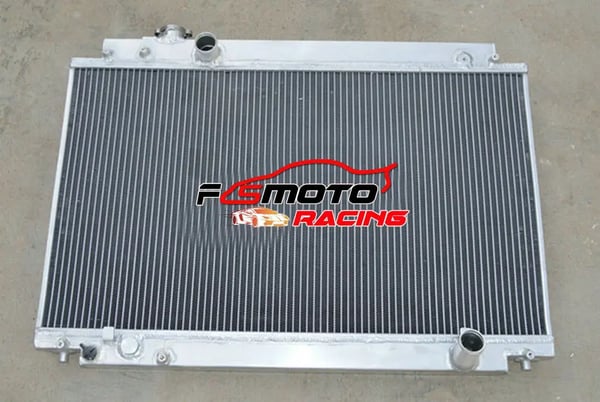 Aluminium Radiator, Kerne Størrelse H425mm x B741mm x D52mm, Samlet Størrelse H534mm x B750mm x D62mm, Indgang/Udgang Φ35mm (Φ1-1/2"), 2 Rækker