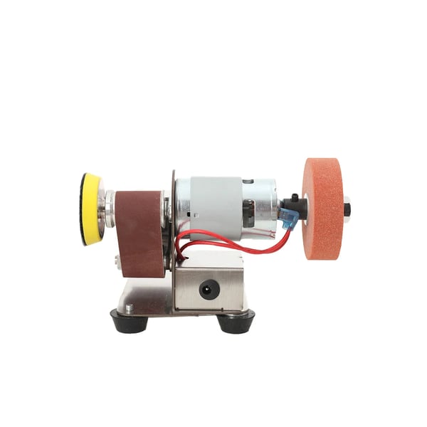 Båndsliber, 220V Strøm, Justerbar Hastighed 500-1500 RPM, Kompakte Dimensioner 30,0x10,0x12,0 cm, Inkluderer 10 Slibebånd, Inkluderer 20 Sandpapirark