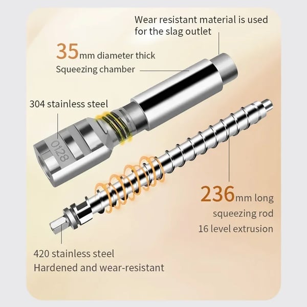 Oliepresse, Automatisk Temperaturregulering, Rustfrit Stål Design,T2S