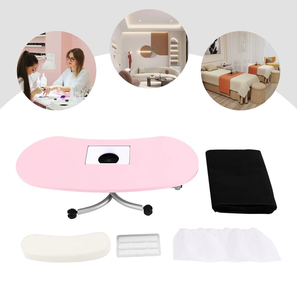 Manikyrbord, Robust Konstruktion, Bärbar Design,Rosa
