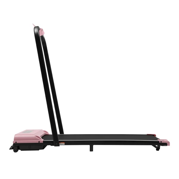 2-i-1 Elektrisk Løbebånd, Foldbart, Fjernbetjening,Pink