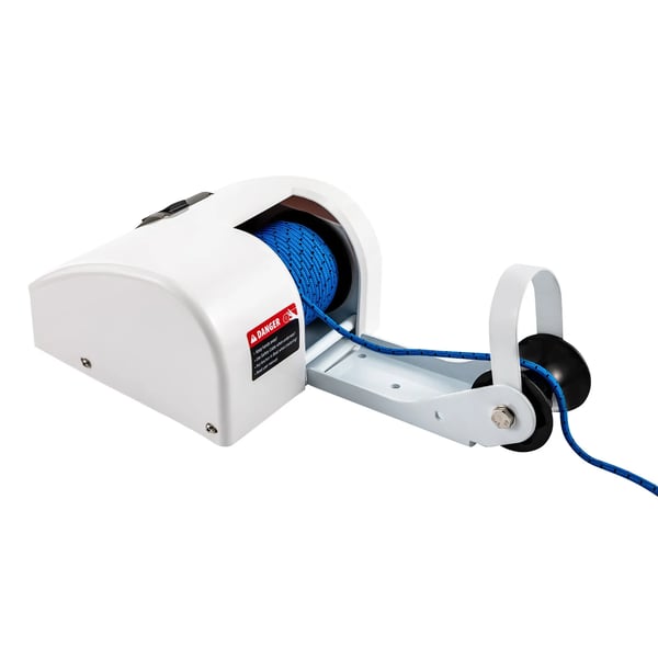 Elektrisk Ankerwinde, 25 lbs Ankerkapacitet, Vandtæt IP65, Fjernbetjeningsafstand 50 m, Sejlingshastighed 21,34 m/min, Dimensioner 25,4*24,77*14,61 cm