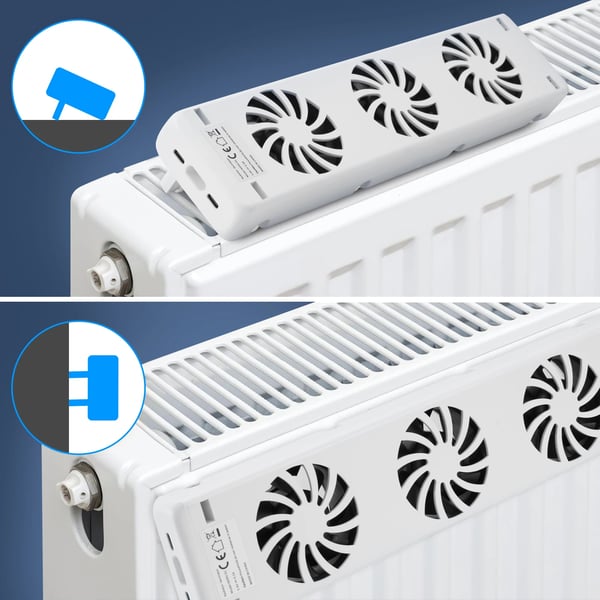Radiatorblæser, Intelligent Termostat, Energi Effektiv,hvid