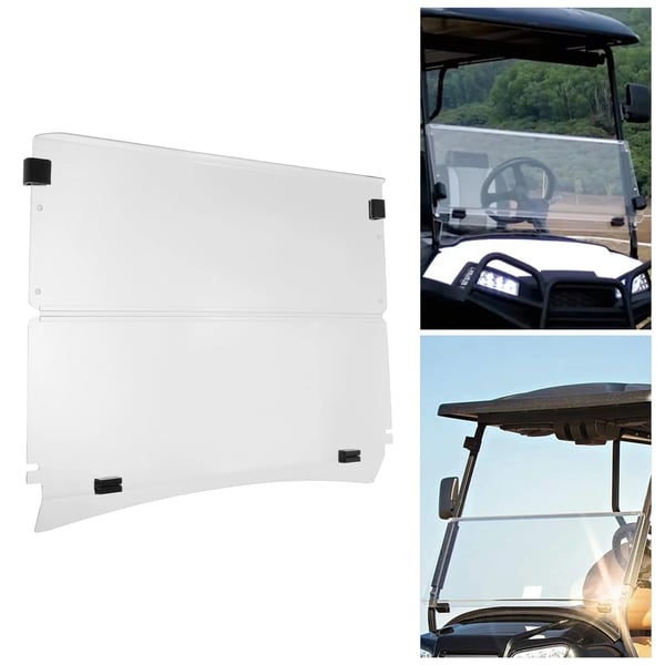 Golfvognsforrude, Klar, 100,5 x 82 cm, 4 mm Tykkelse, Temperaturmodstand -30 til 70°C, Rektangulær