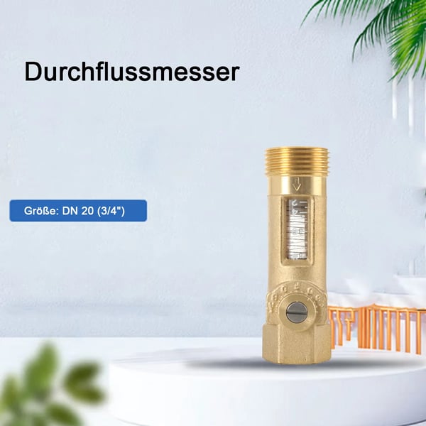 Virtausbalanssiventtiili, messinki, DN 20 (3/4"), 2-8 l/min virtausnopeus, 10 bar painearvo, -20°C - +110°C lämpötila-alue