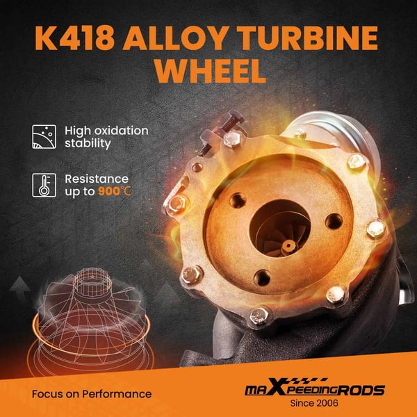Turbocharger, kompatibel med Z17DTH motor, olieafkøling, effektudgang 100 HK
