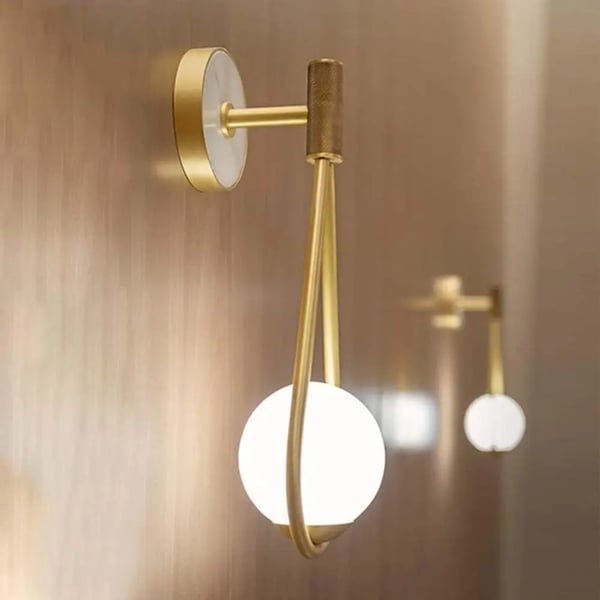 Væglampe, Moderne Design, Alsidig Placering,Guld