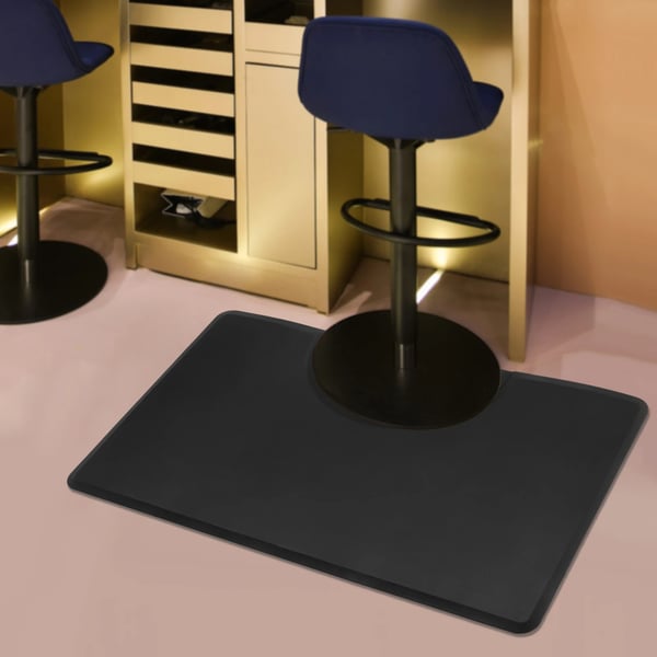 Salon Gulvmåtte, Anti-Træthedsdesign, Vandtæt, Skridsikker,sort