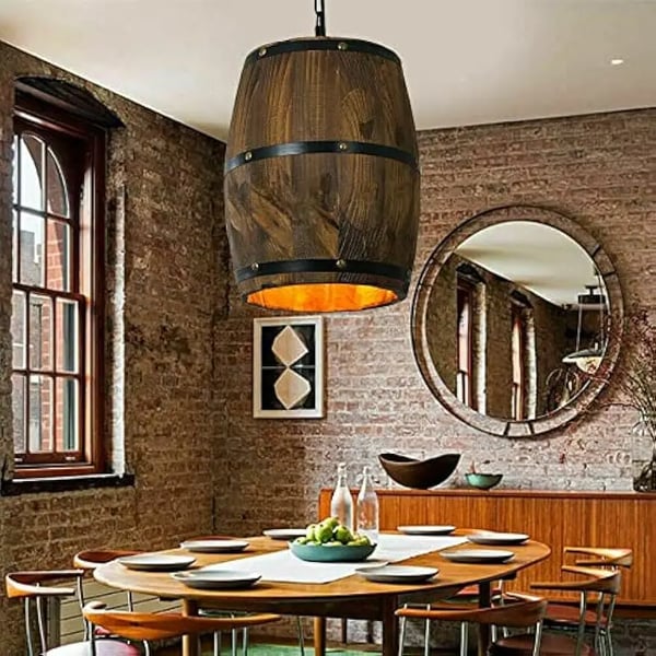 Pendellampe, Industriel Retro Design, Justerbar Kæde,Brun