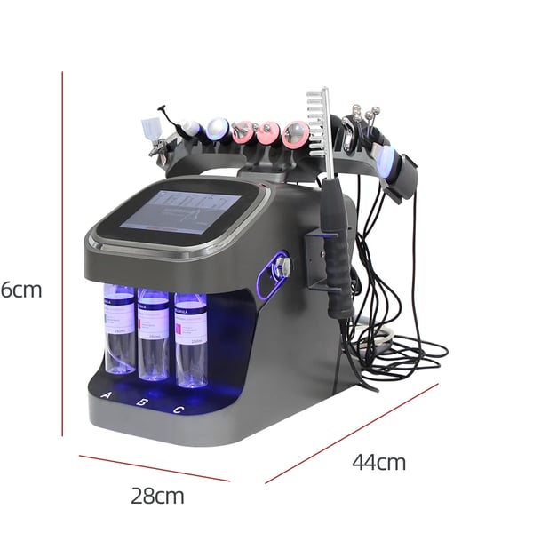 Vand Oxygen Dermabrasion Maskine, Hudopstramning, Multifunktionel Behandling,Ny 12 i 1