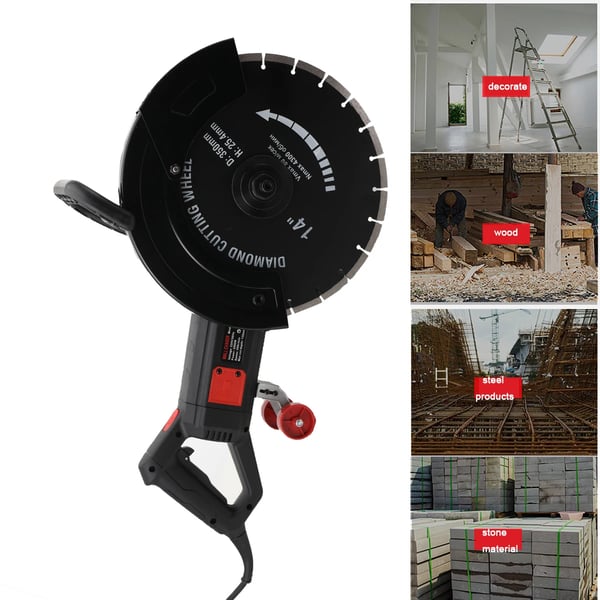 Slotfræsemaskine, 3200W effekt, kulstofstål, 72 mm spårbredde, 45 mm spårdybde