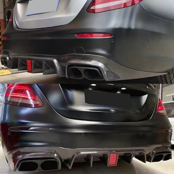 Bageste kofanger diffuser, PP plastkonstruktion, kompatibel med AMG-Line modeller,kulstoffiberfarve