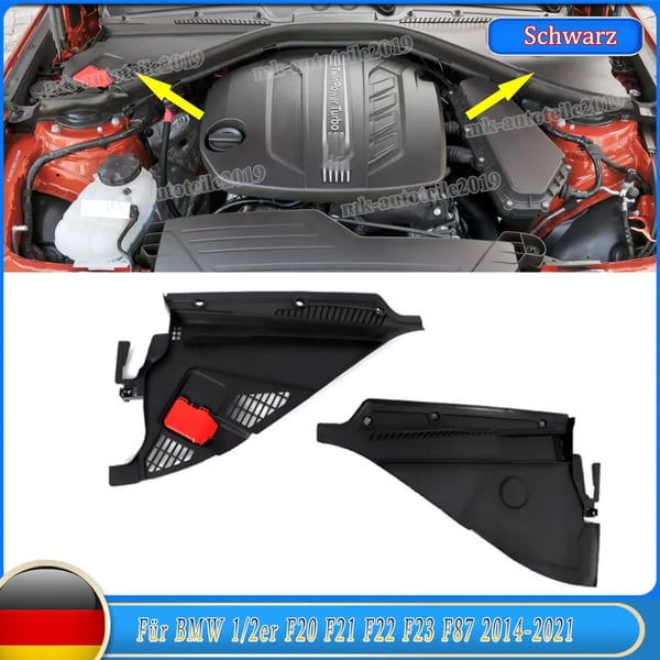 Vinduesvisker Cowl Cover Trim, Passer til BMW F20/F21/F22/F23/F87 2014-2021, Holdbar ABS-plast, Direkte erstatning,venstrehåndsdrift