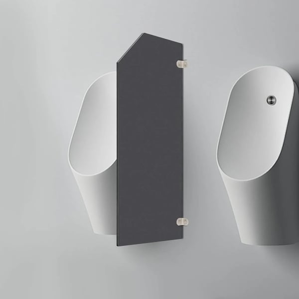 Urinal Skillevæg, Vandtæt, Brandhæmmende,sort