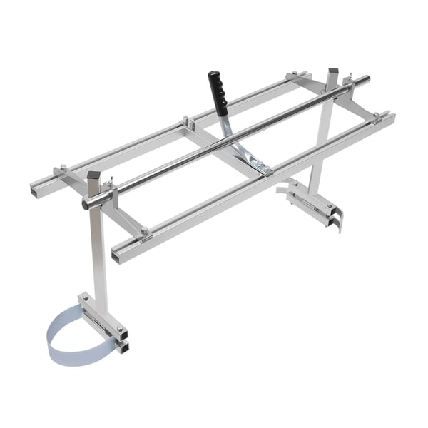 Kædesav Log Splitter Stativ, Holdbart Aluminium, Alsidig Kompatibilitet,Sølv