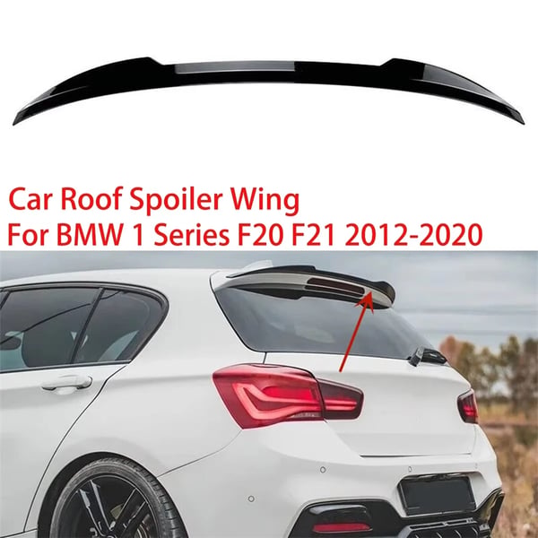 Bakspoiler, ABS-material, blank svart finish, passar kompakta lyxbilsserier, högblankt skyddande lager, inkluderar tejp