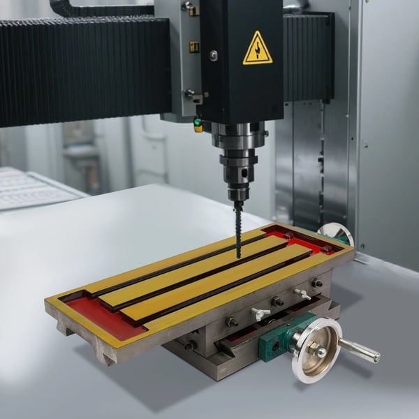Fressemaskine Arbejdsbord, 57 cm x 36 cm, X-Akse Bevægelse 10,63 tommer, Y-Akse Bevægelse 4,92 tommer, T-Spor Design, Håndhjul Justering