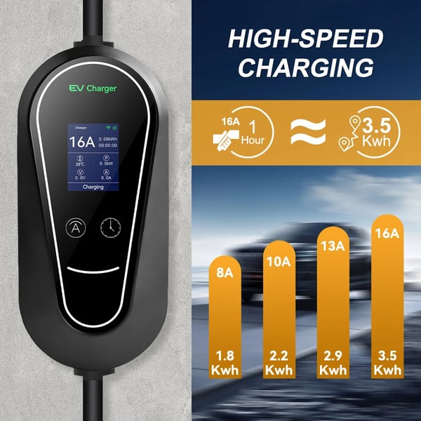 Sähkölatauslaite, APP-ohjaus, 3,5 kW teho,TYYPE2 3.5KW 16A APP