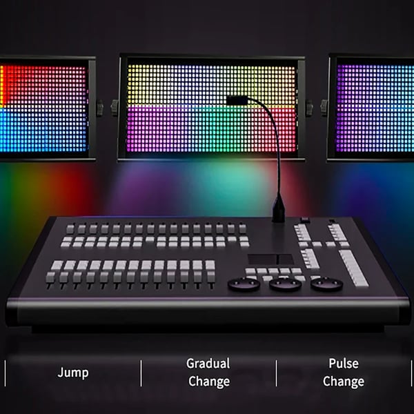 Scenbelysning, RGB och vita LED-lampor, DMX-kontroll,EU-kontakt, 4st