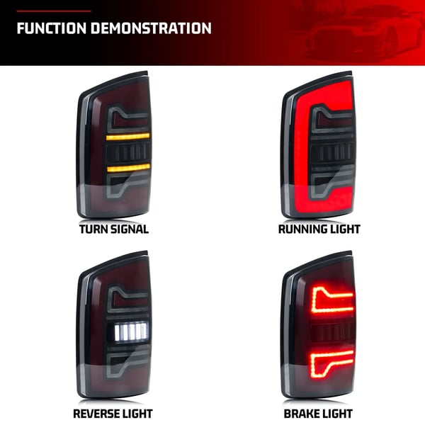 Bakljus, LED-teknik, dynamiska blinkers, enkel installation