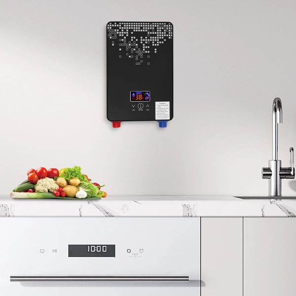 Elektrisk Vandvarmer, 6500W Effekt, AC 220V Spænding, Kompakt Design, Temperaturinterval 30–55℃, Vægmonteret Installation