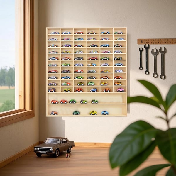 Væghængt Opbevaringsboks, Massivt Træ, Pladsbesparende Design,TT2320885