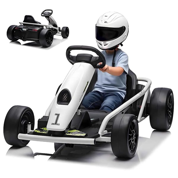 Gokart, Hög Hastighet, Säker Design, Vit