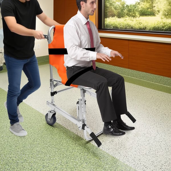 Nødtrappe Liftstol, Kraftig, Sammenklappelig Design,Appelsin