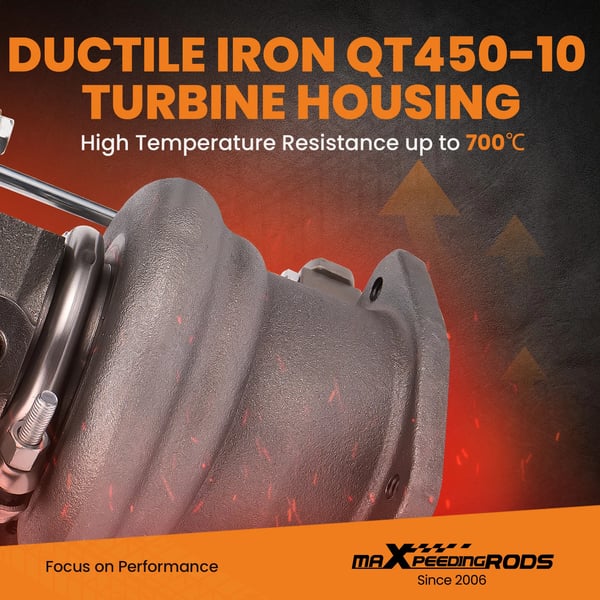 Turbocharger, 128/135/147 kw, Passer til Mini Cooper S R55 R56 R57 R58 R59, Vægt 3,5 kg, Dimensioner 27 mm x 25 mm x 23 mm, Journal Bearing Type