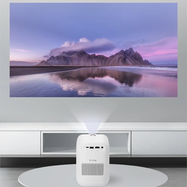 Mini Projektor, 1080P FHD, 250 ANSI Lumens, Smart Android System,Hvid, EU-stik