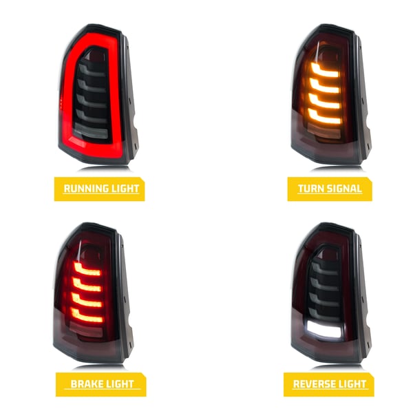 LED Baglygter, 12 V Spænding, 35 W Effekt, Dynamisk Blinklys, PC og ABS Materiale, Sekventiel Indikator