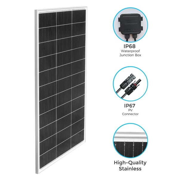 Solpanel, Hög Effektivitet, Kompakt Design,120W solpanel