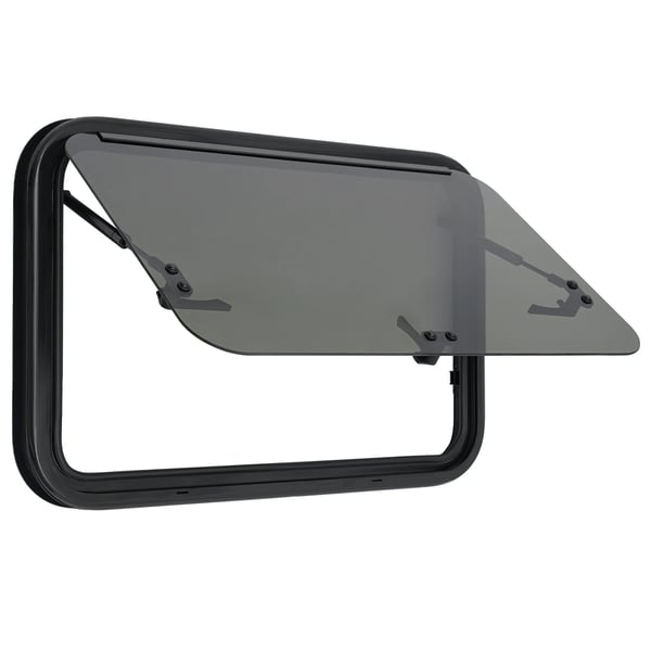 RV Skydedør, Aluminiumlegering, 700 x 450 mm, Kompatibel med RV Karosseritykkelse 30-40 mm, Maks Åbningsvinkel 85°, Skærm Ydre Størrelse 738 x 488 mm