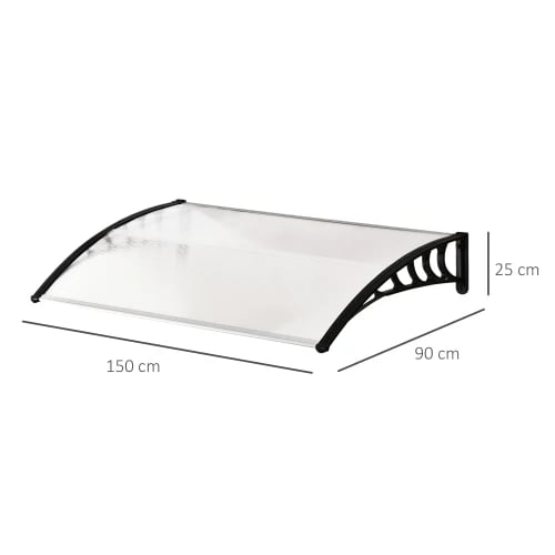 Tält, 90L x 150B x 25H cm, Polykarbonat och Aluminium, UV-skydd, Kräver montering, Böjd takdesign
