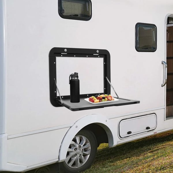 Picnicbord, Sammenklappeligt Design, Holdbart Aluminiumlegering,sort
