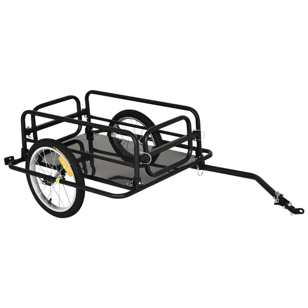 Cykeltrailer, Letvægtsstålramme, 40 kg vægtkapacitet, 120 cm længde, 70 cm bredde, 60 cm højde