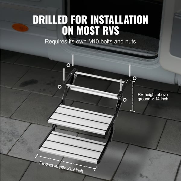 RV Trin, 2-Trins Design, Foldbar og Pladsbesparende,2Trin
