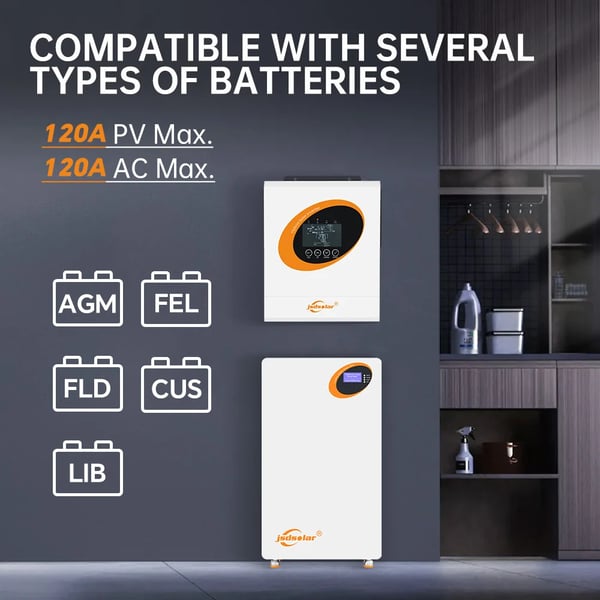 Inverter, Hybrid Design, Wi-Fi Overvågning,220-240VAC, 48V