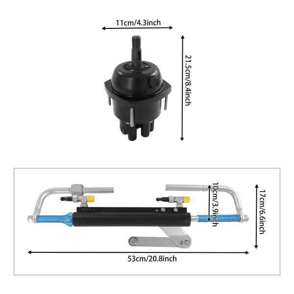 Hydraulisk Styrepumpe Sæt, Holdbare Materialer, Forbedret Manøvredygtighed, Udenbords Motor til Marinebåde,sort