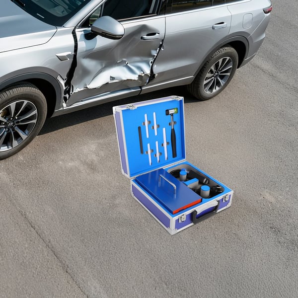 Elektromagnetisk Induktionsbilreparationsværktøj, Bærbar Kuffert, Brugervenligt Design,Blå