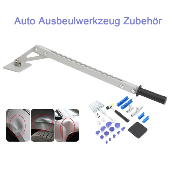 Dentskaber, Aluminiumlegering Konstruktion, 25 x 10 x 5 cm Dimensioner, Justerbar 6-Krog Klør, EVA Stødabsorberende Pad, Alsidig til Metalreparationer