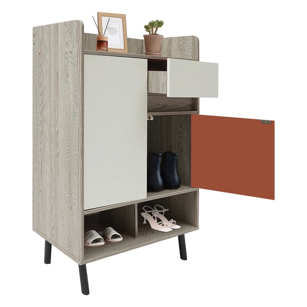Sko Skab, Fritstående, Moderne Design,Hvid