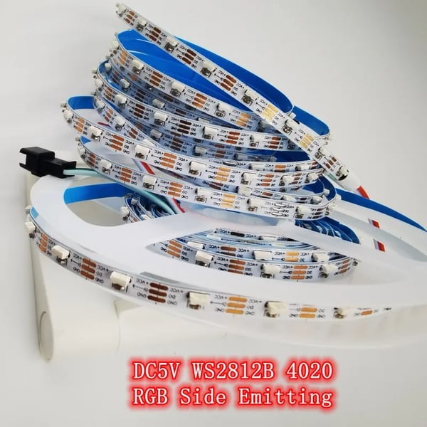 LED Strip Lys, Adresserbar RGB, 60 LED'er pr. Meter,5m, 4020SMD 60LEDs-m