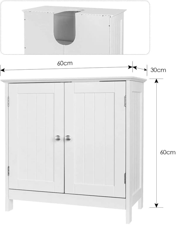 Spejlskab, Pladsbesparende Design, Justerbare Hylder,Hvid